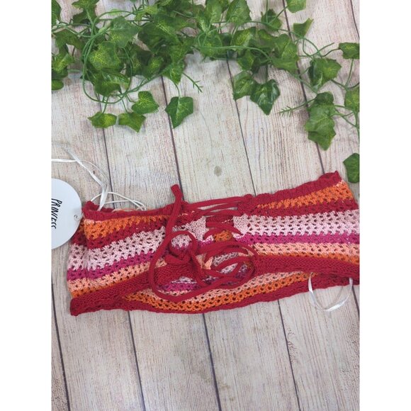 PRINCESS POLLY Women's XANTHE Crotchet Strapless Top Boho Festival Size L/XL NEW - Picture 5 of 7